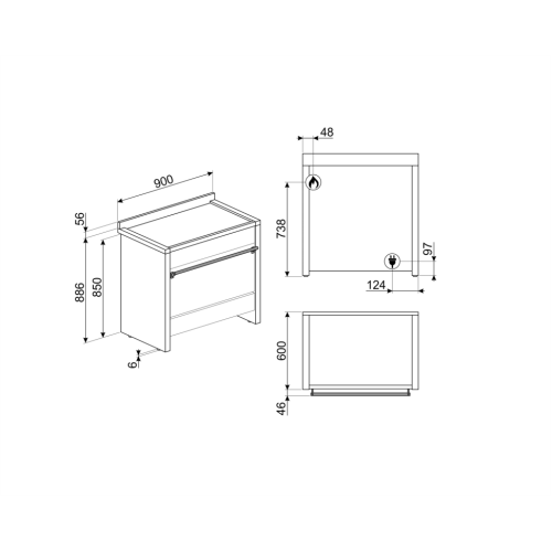 Варочный центр SMEG A1-9