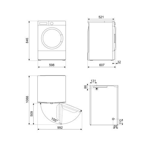 Сушильная машина SMEG DNP82SEIN