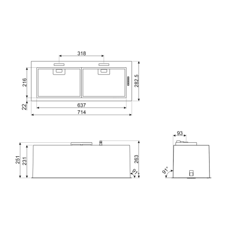 Вытяжка SMEG KSG70HPE