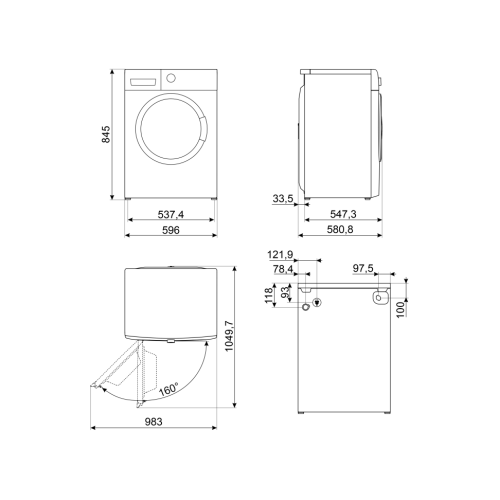 Стиральная машина SMEG WNP96SLAAIN