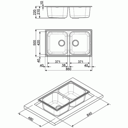 Мойка SMEG LZ862AV2