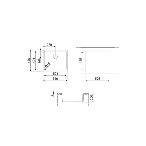 Мойка SMEG VFU50SFR
