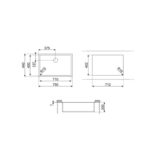 Мойка SMEG VSTR71BRX