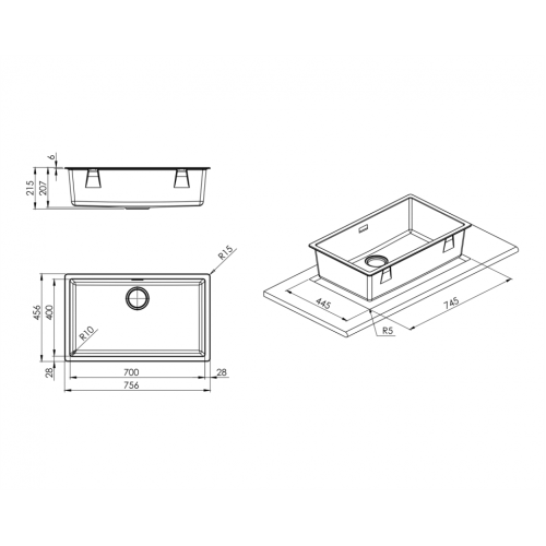 Мойка SMEG VZP76CT