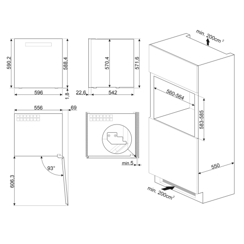 Винный шкаф SMEG CVI129B3