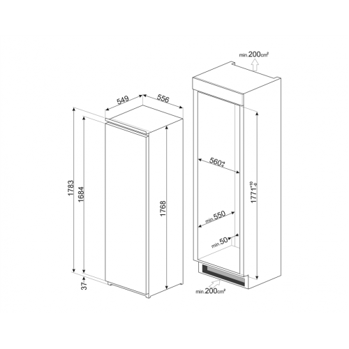 Морозильник SMEG S8F174DNE