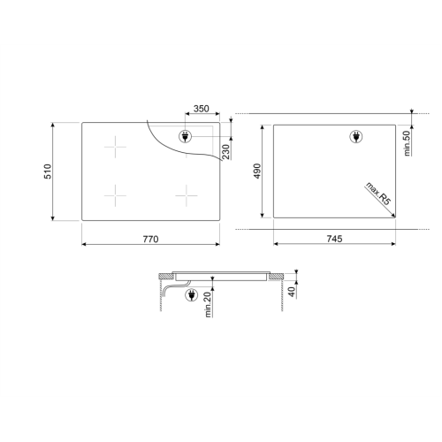 Варочная панель SMEG SE484EMTD