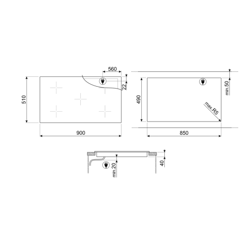 Варочная панель SMEG SE495ETD