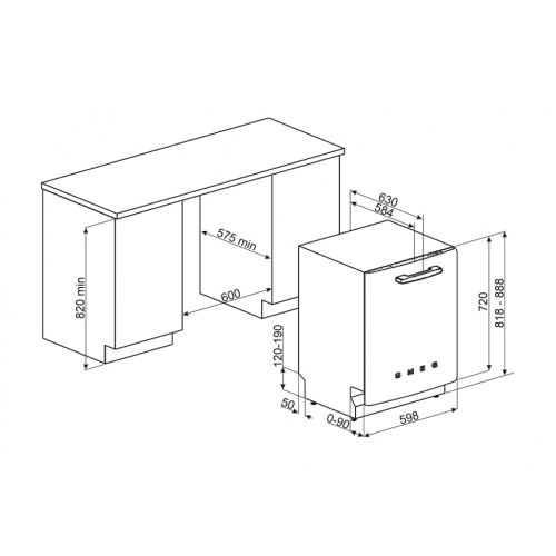 Посудомоечная машина SMEG STFABBL3