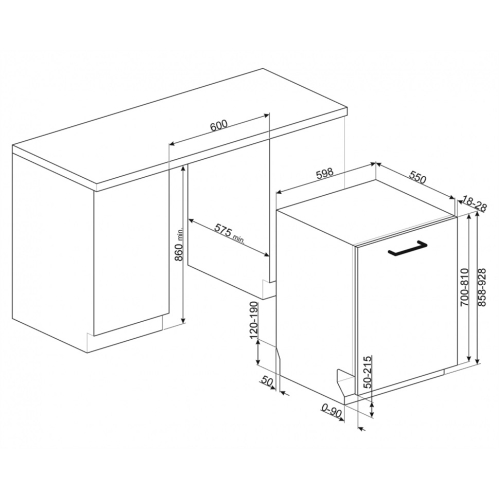 Посудомоечная машина SMEG STL324BQLH