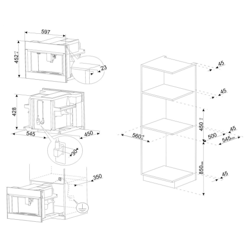 Кофемашина SMEG CMS4104B3
