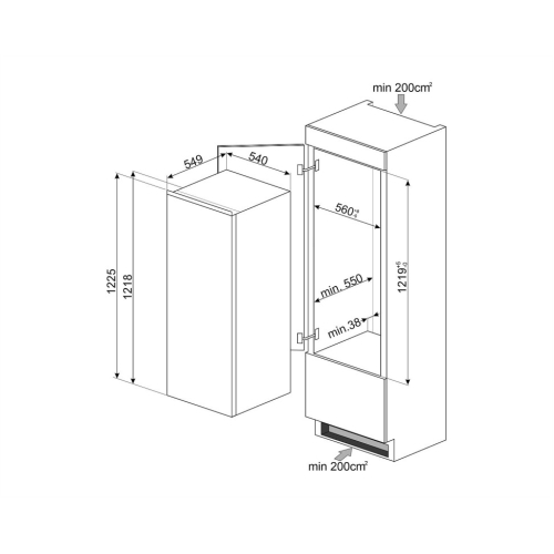  Холодильник SMEG S4L120E