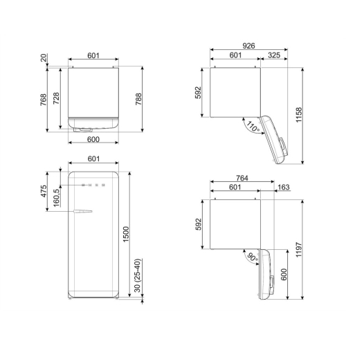 Холодильник SMEG FAB28RDSB6