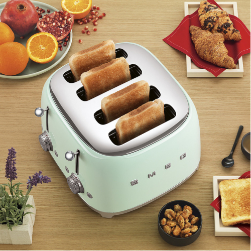 Тостер на 4 ломтика SMEG TSF03PGEU
