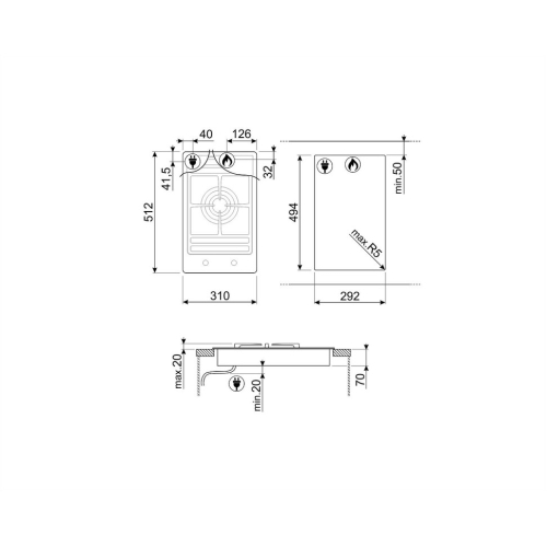 Варочная панель SMEG PGF31G2