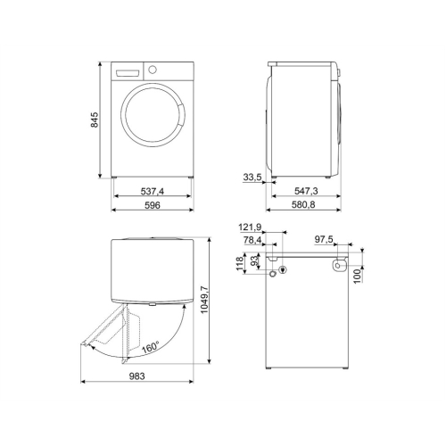 Стиральная машина SMEG WNP96SLAAIN1
