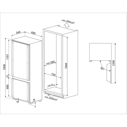 Холодильник SMEG C875TNMD