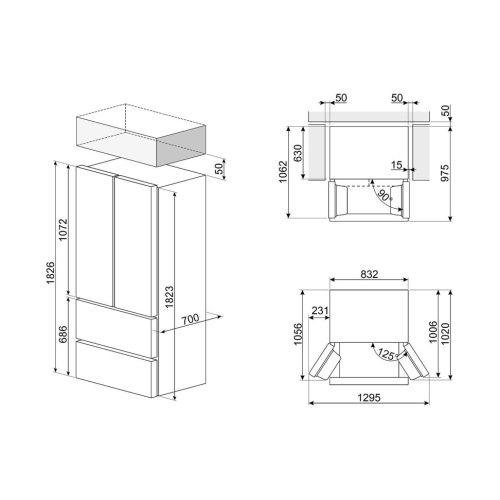 Холодильник Side-by-Side SMEG FQ55FKDD