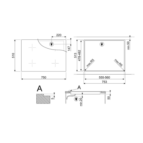 Варильна поверхня SMEG SI1B22741D