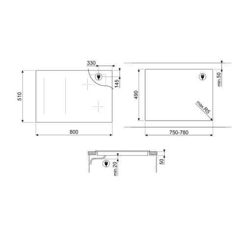 Варочная панель SMEG SI1M24854D