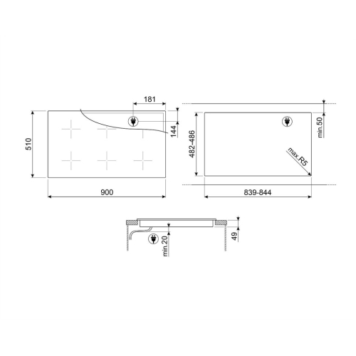 Варочная панель SMEG SI1M24954D