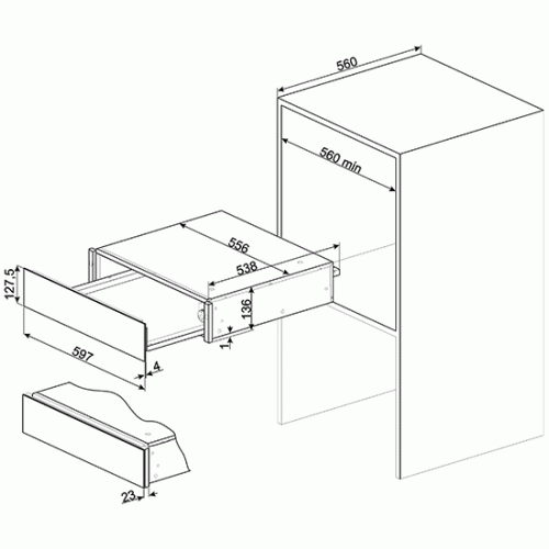 Подогреватель посуды SMEG CPR115B3