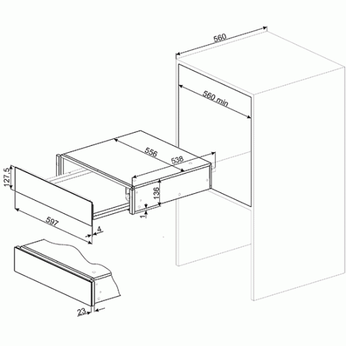 Подогреватель посуды SMEG CTP6015NX