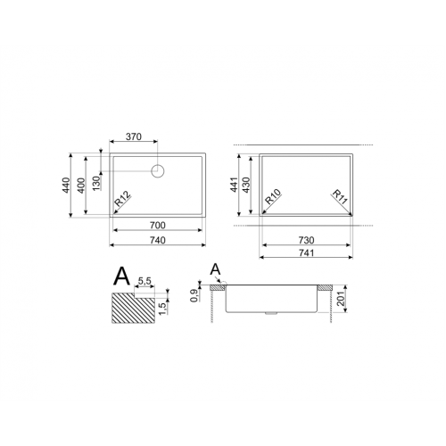 Мойка SMEG VR12S70