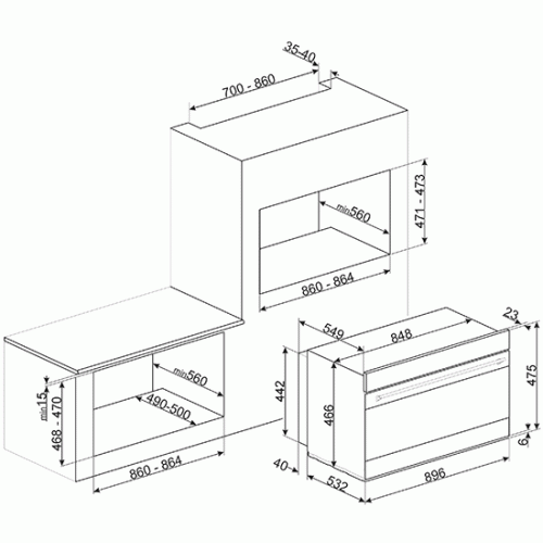 Духовой шкаф SMEG SFR9390X