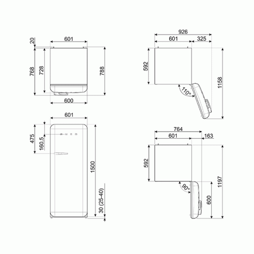 Холодильник SMEG FAB28RWH3