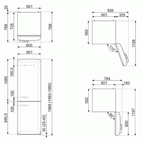 Холодильник SMEG FAB32RBE6