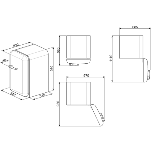 Холодильник SMEG FAB10LBL6