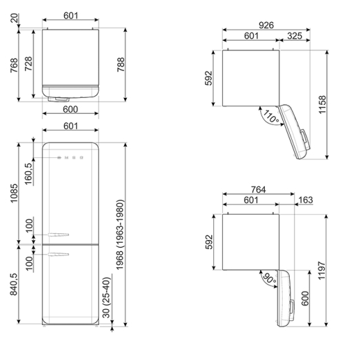 Холодильник SMEG FAB32LOR6
