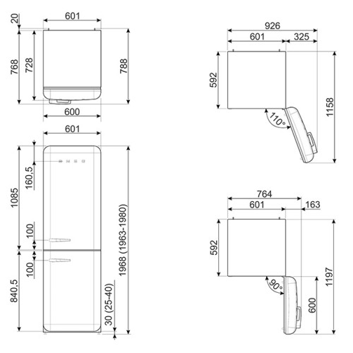 Холодильник SMEG FAB32RLI6