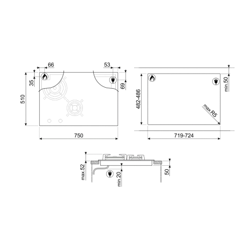 Варочная панель SMEG PM3743D