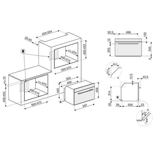 Духовой шкаф SMEG SF4104WVCPN