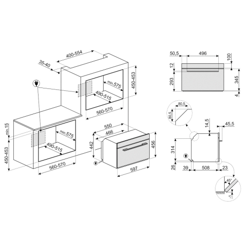 Духовой шкаф SMEG SF4106WMCS