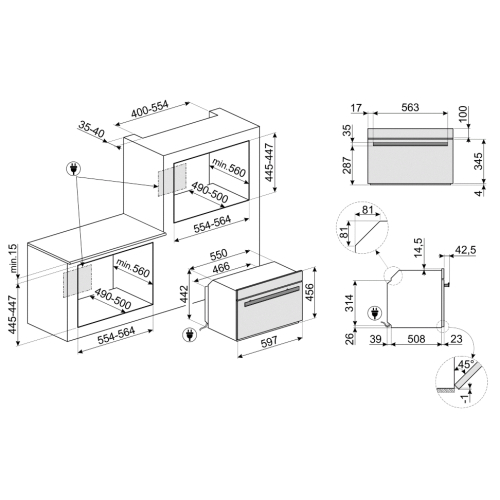 Духовой шкаф SMEG SF4604WMCNX