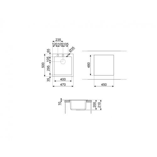 Мойка SMEG VZ45CT