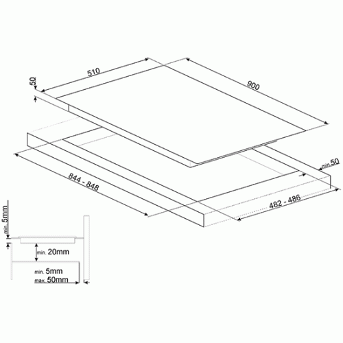 Варочная панель SMEG PM6912WLDR